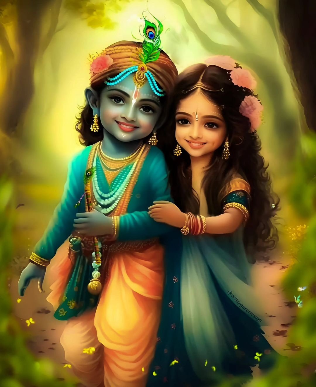 Radha Krishna Wallpaper Cartoon