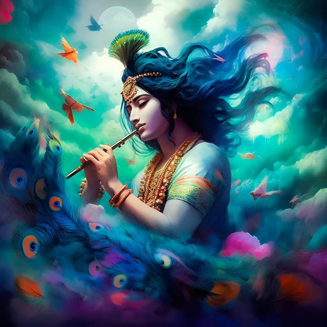 Shree Krishna Wallpaper 4K