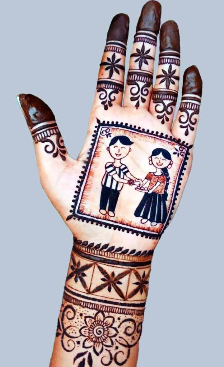 Raksha Bandhan Mehndi Design Wallpaper