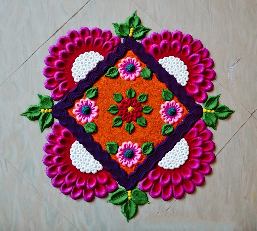 Diwali Rangoli Designs Flowers