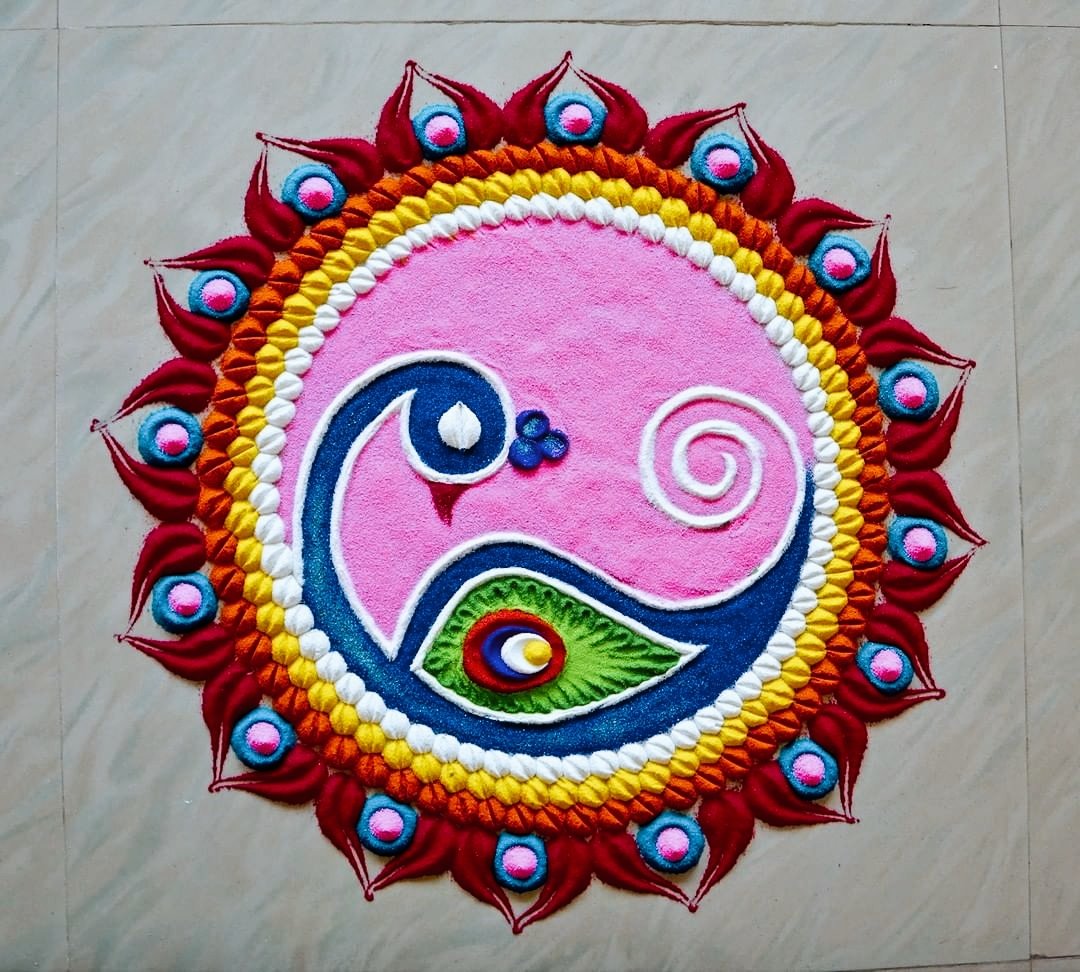 Diwali Rangoli Peacock