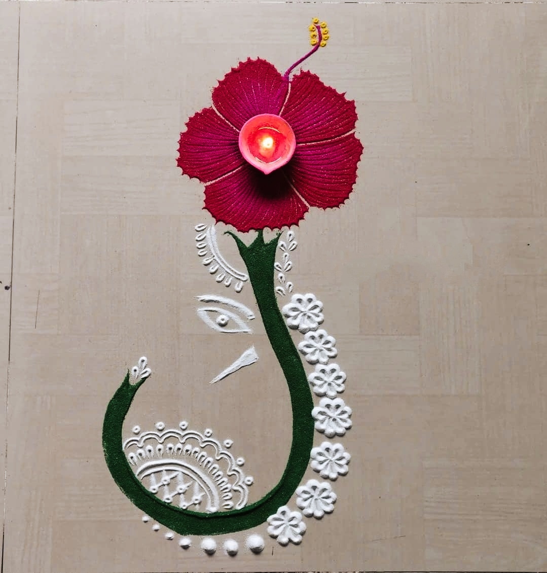 Easy Ganesh Chaturthi Rangoli