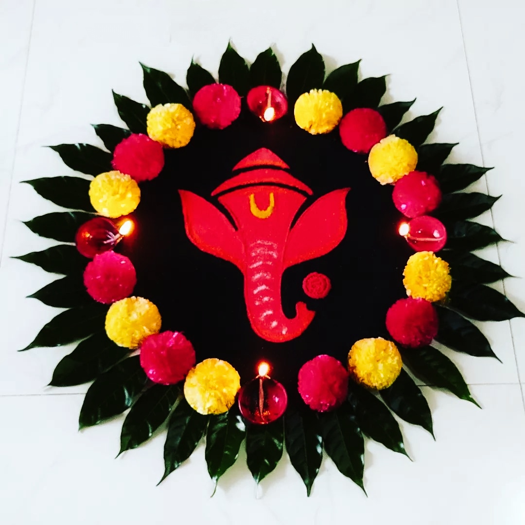 Ganesh Chaturthi Rangoli Design