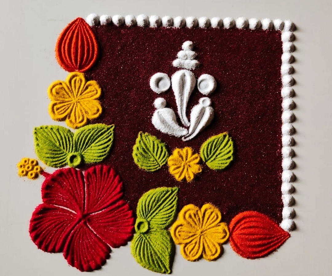 Rangoli Design For Ganesh Chaturthi Competition