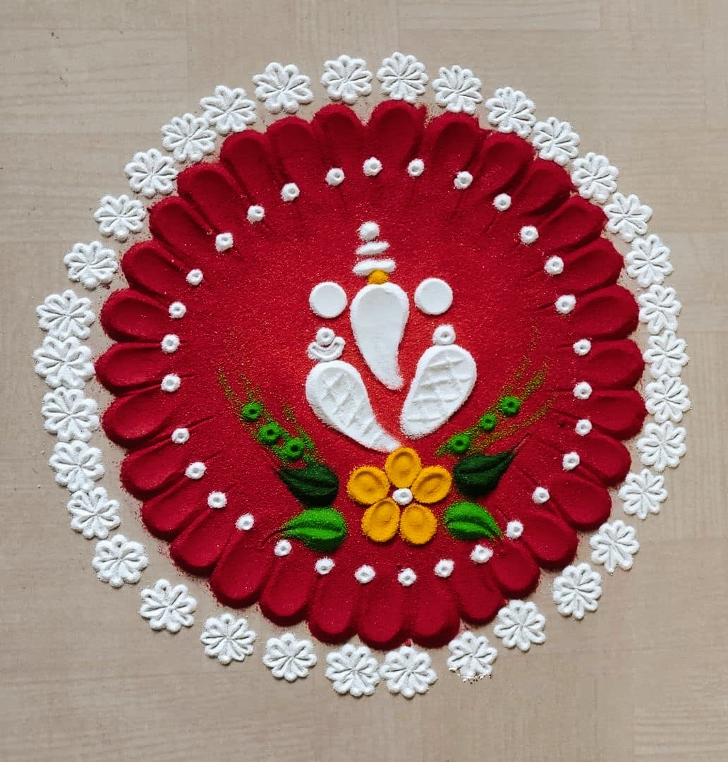 Rangoli Designs For Ganesh Chaturthi Simple