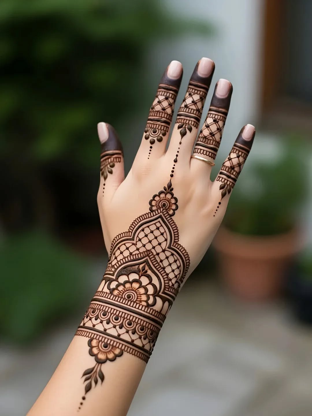 Beautiful Karwa Chauth Mehndi Design