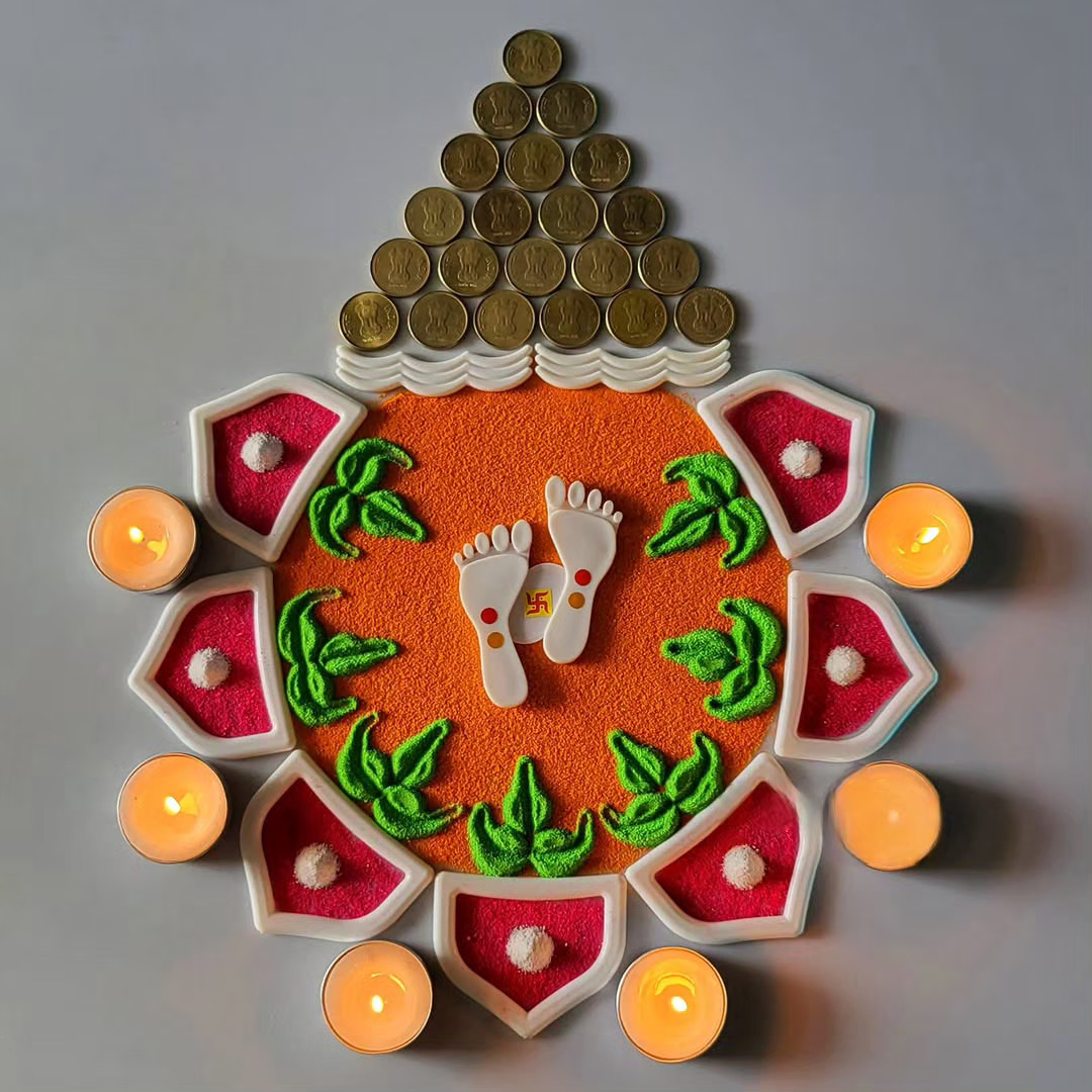10+ Diwali Rangoli 2025 – Creative & Easy Designs to Brighten Your Home 7 Diwali Rangoli