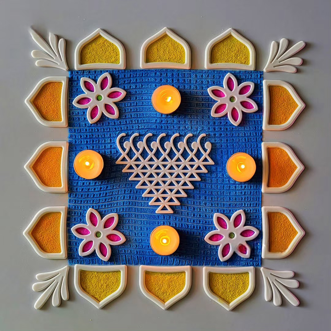 10+ Diwali Rangoli 2025 – Creative & Easy Designs to Brighten Your Home 8 Diwali Rangoli