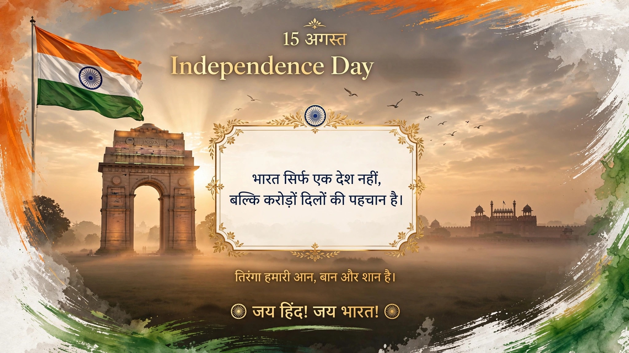 Independence Day Images – 15 August Wishes, Shayari, Quotes & Status 4 Independence Day Quotes in Hindi
