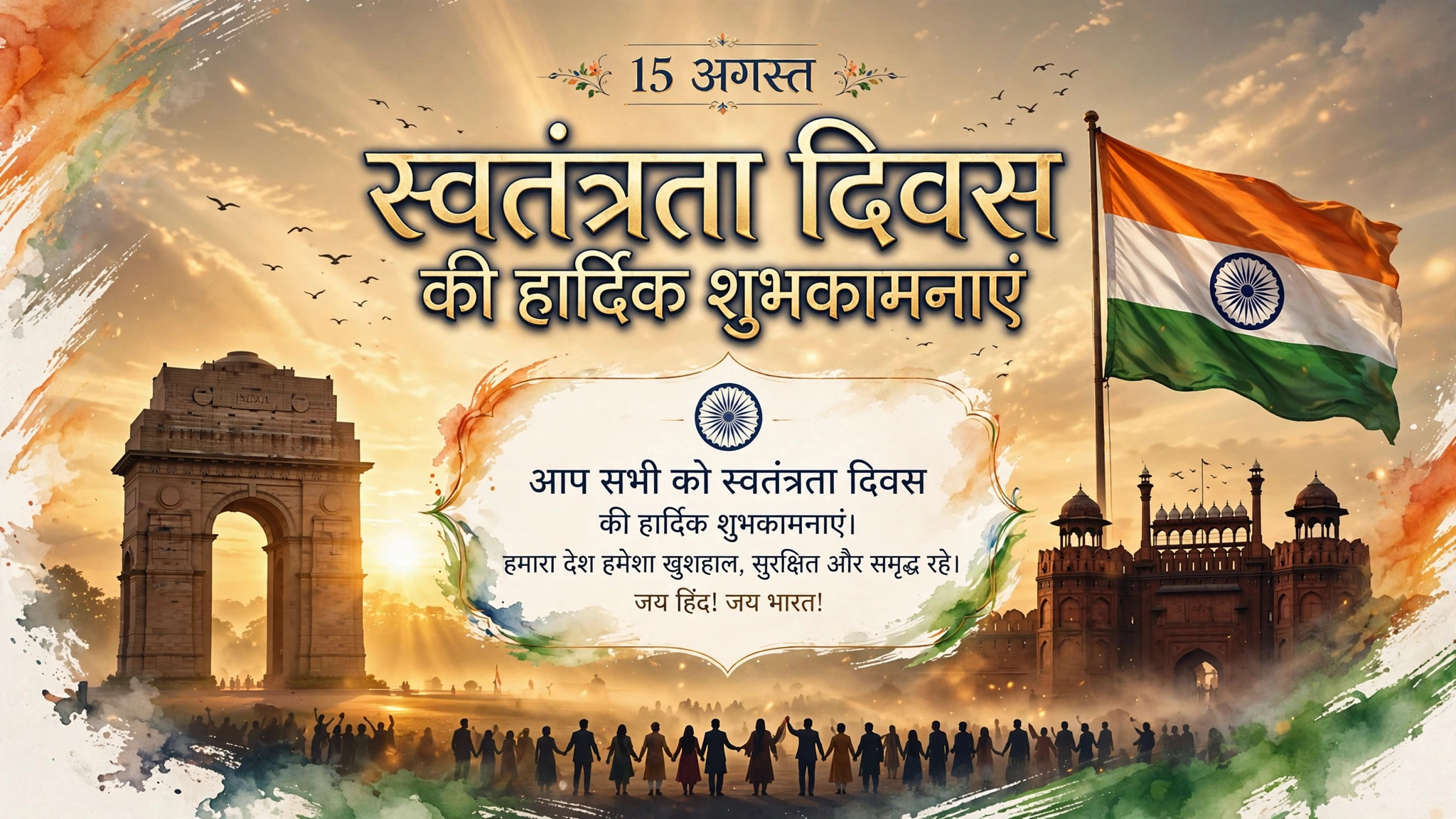 Independence Day Images – 15 August Wishes, Shayari, Quotes & Status 2 Independence Day Wishes in Hindi