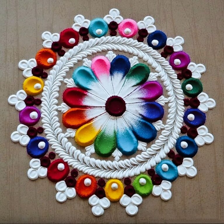Best 25+ Rangoli For Navratri » Mixing Images