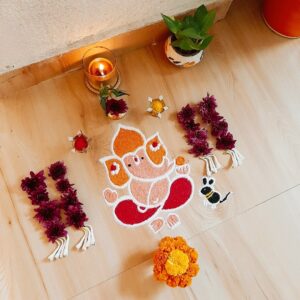 Best 300+ Ganesh Chaturthi Rangoli » Mixing Images
