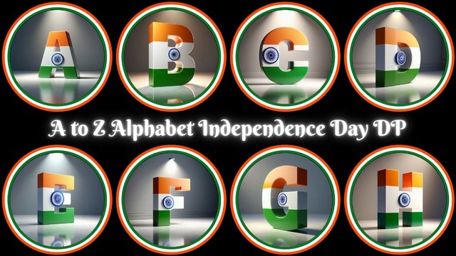 A to Z Alphabet Independence Day DP