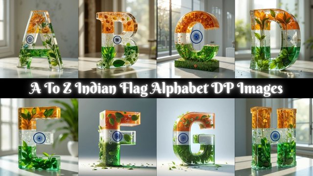 A To Z Indian Flag Alphabet DP Images
